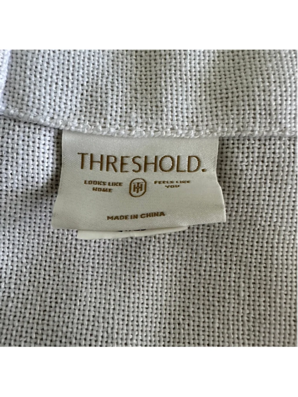 Threshold Light Filtering Curtain Panels 54x84 Cream Embroidered Edge Set of 2